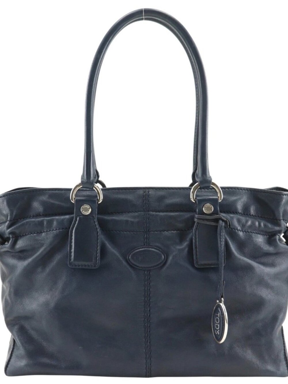 TOD’S D bag Tote Bag Navy blue Calfskin Women